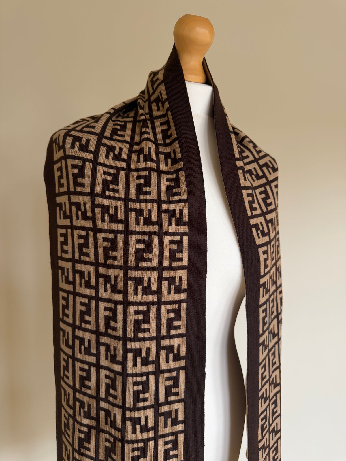 Fendi Zucca Monogram Knit Scarf