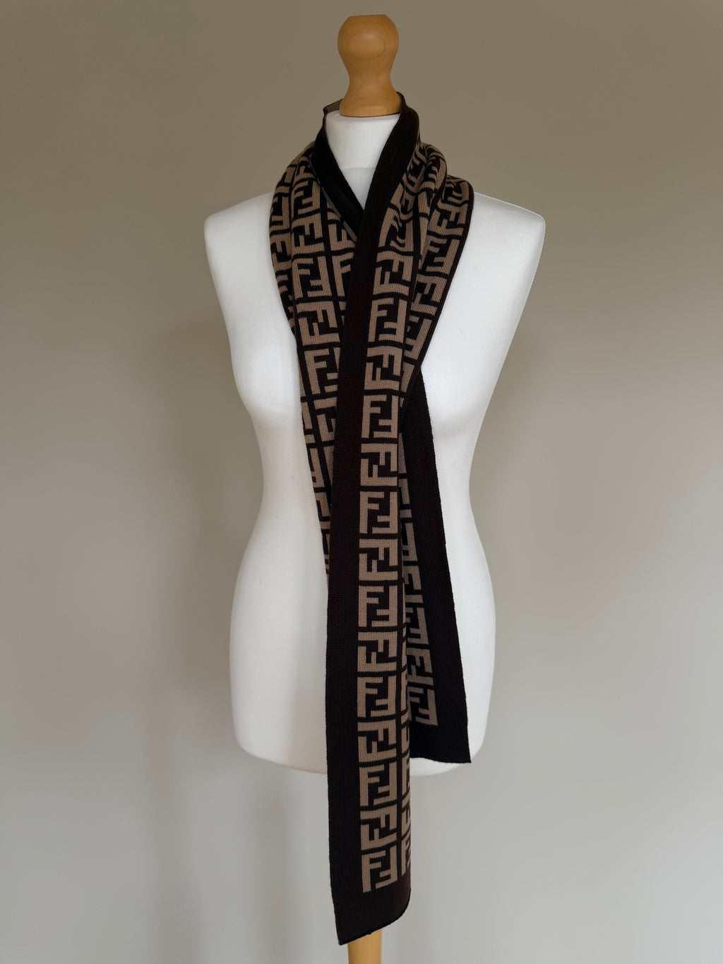 Fendi Zucca Monogram Knit Scarf