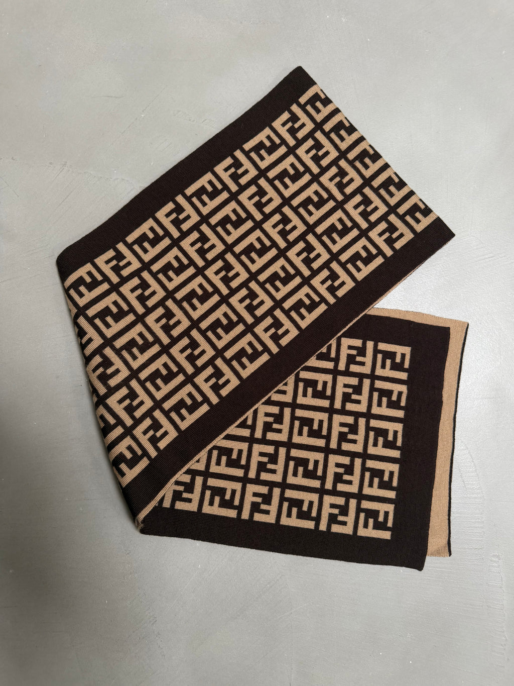 Fendi Zucca Monogram Knit Scarf