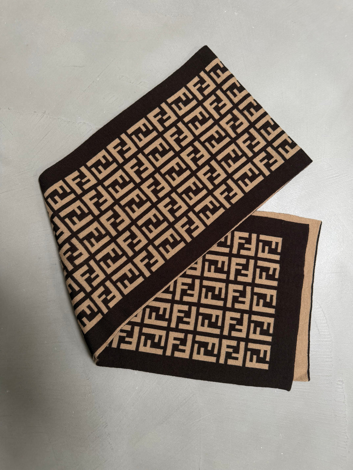 Fendi Zucca Monogram Knit Scarf
