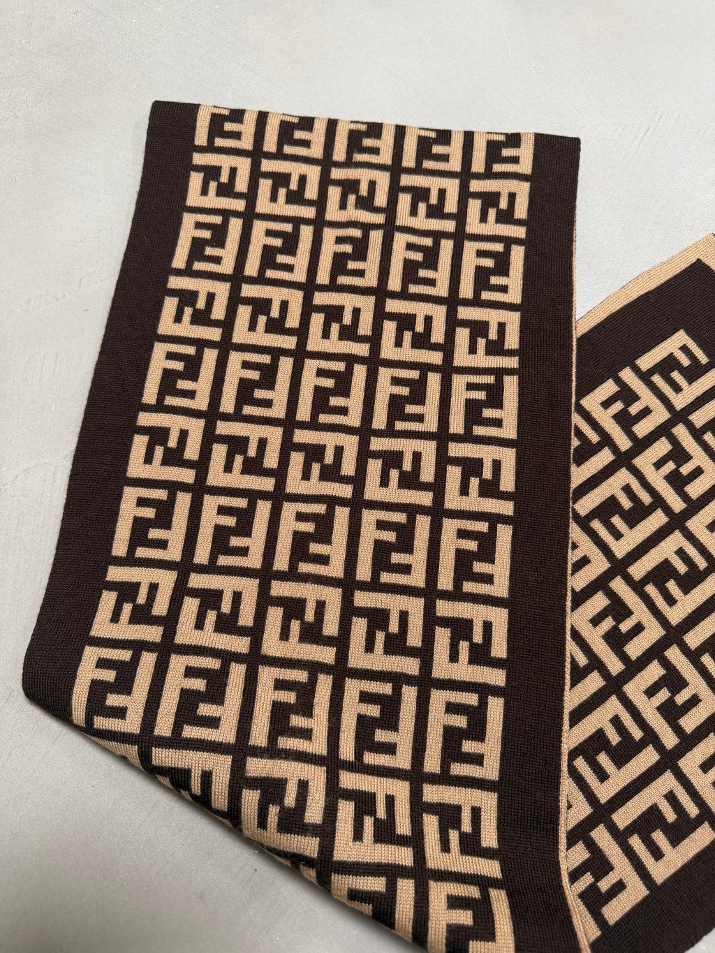 Fendi Zucca Monogram Knit Scarf