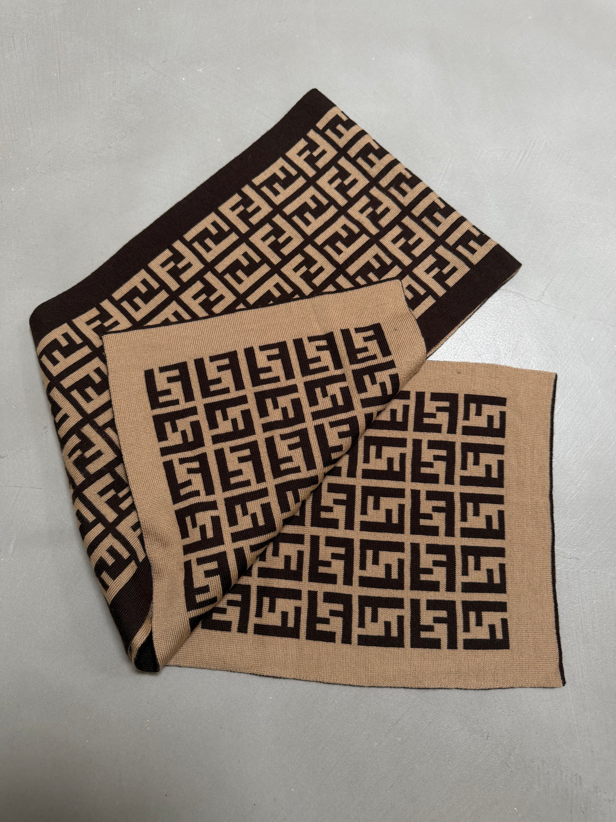Fendi Zucca Monogram Knit Scarf