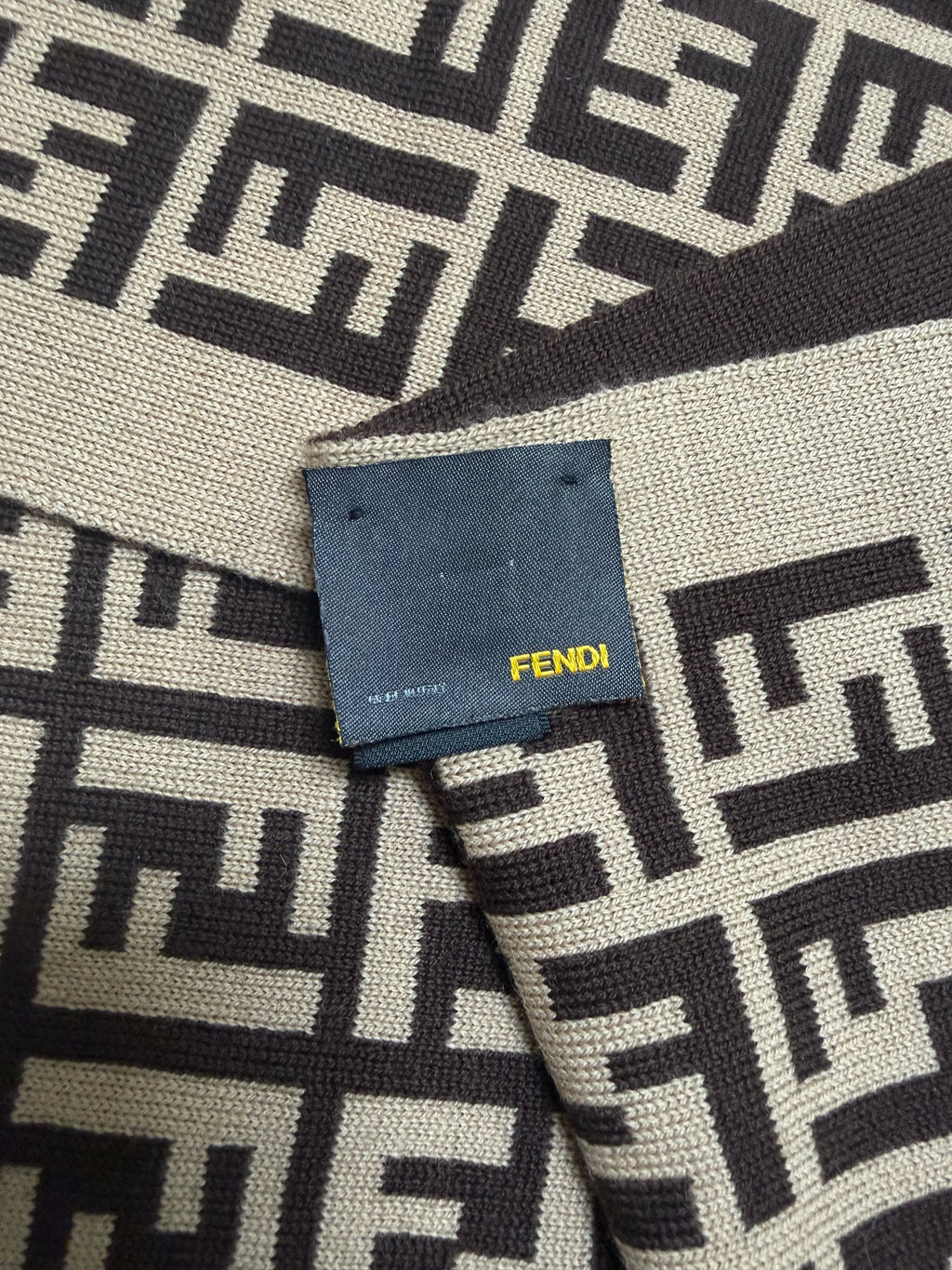 Fendi Zucca Monogram Knit Scarf