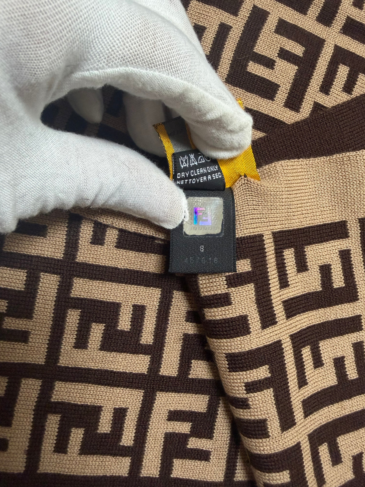 Fendi Zucca Monogram Knit Scarf