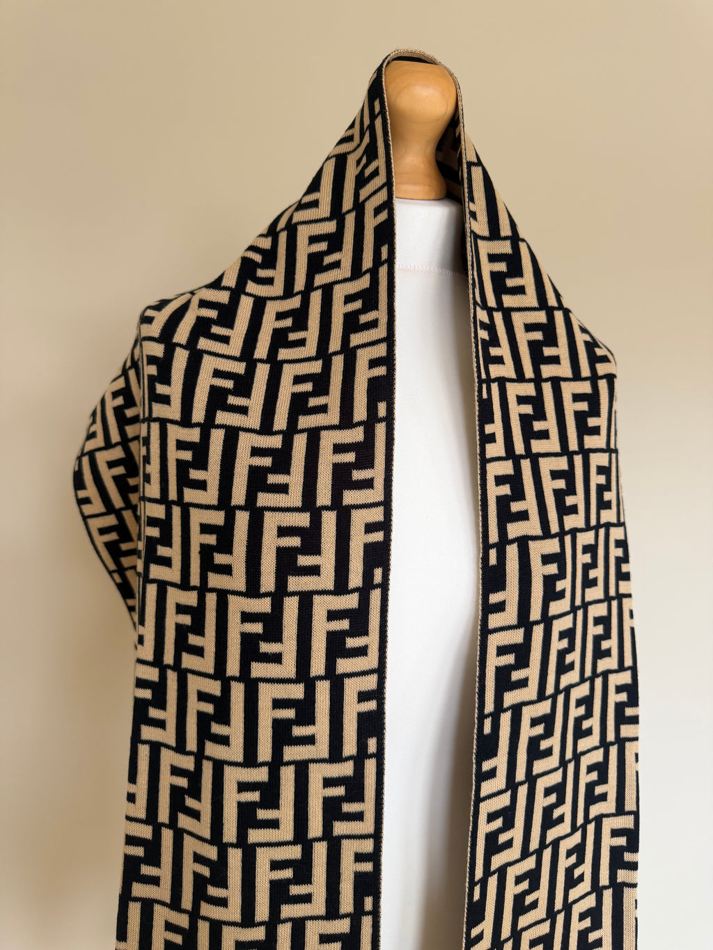 Fendi Zucca Monogram Knit Scarf