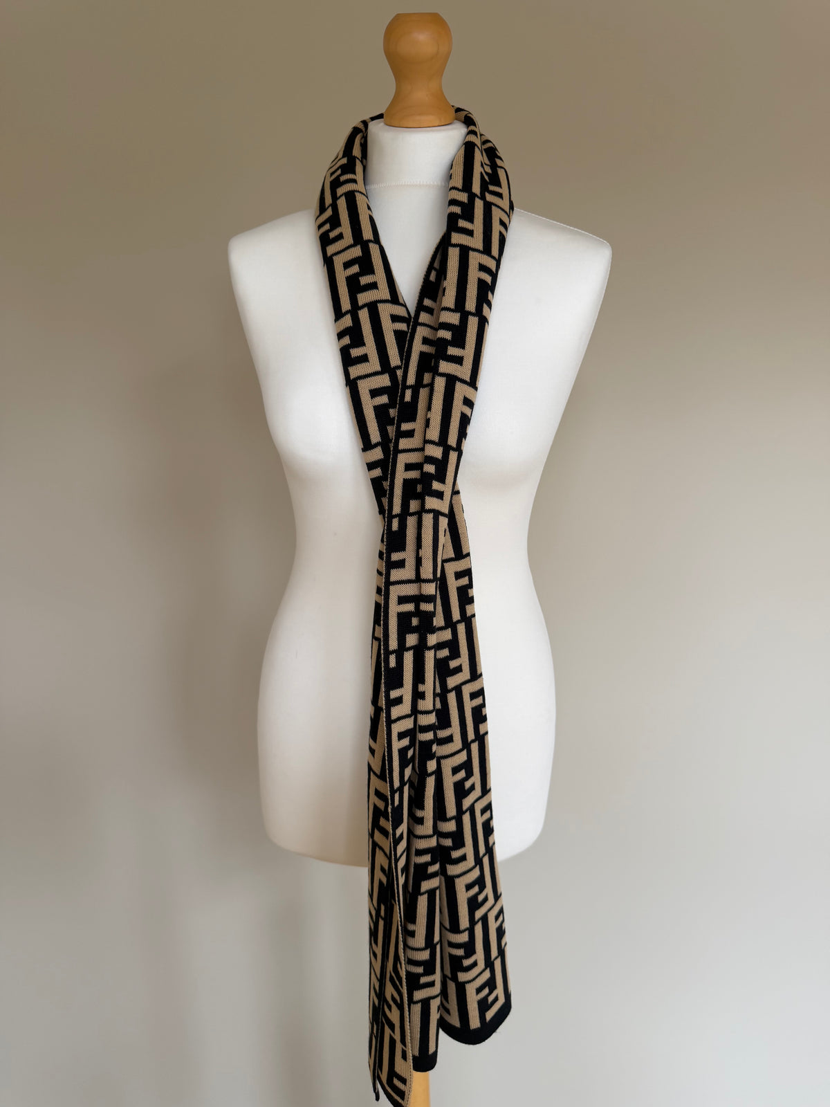 Fendi Zucca Monogram Knit Scarf