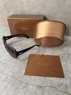 Gucci GG Brown Script Logo Sunglasses 3622/F/S
