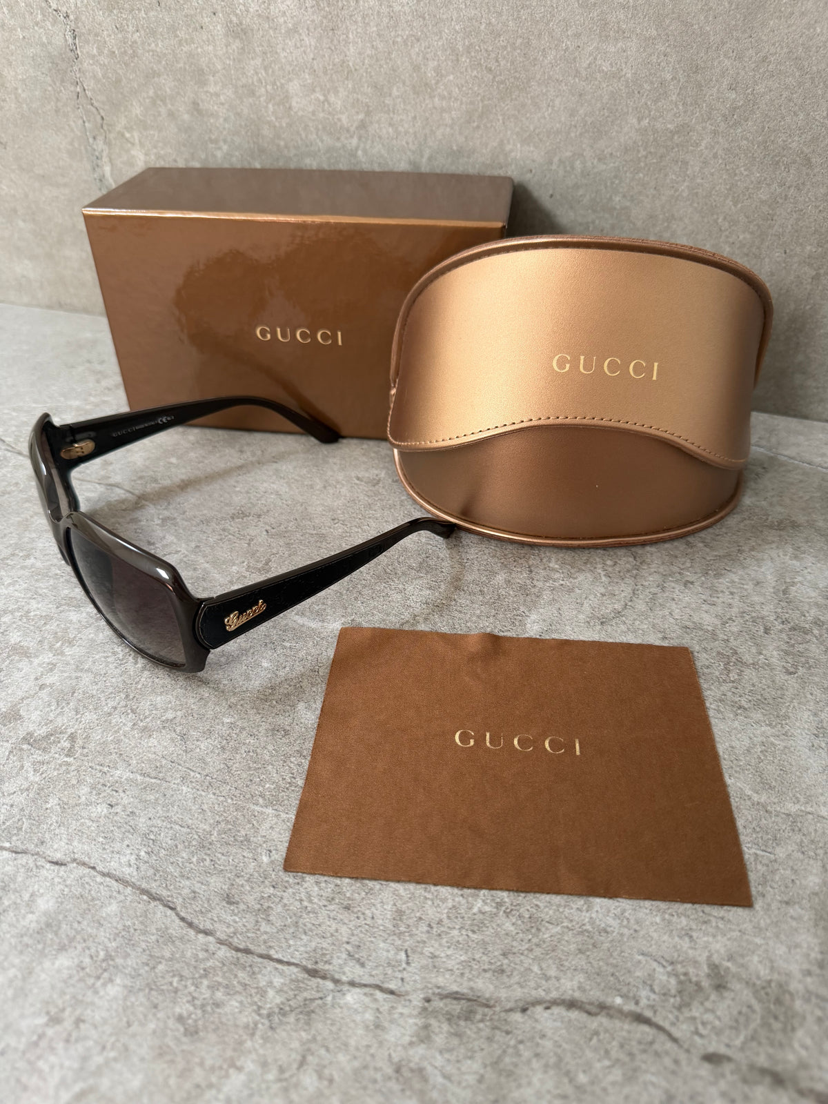 Gucci GG Brown Script Logo Sunglasses 3622/F/S