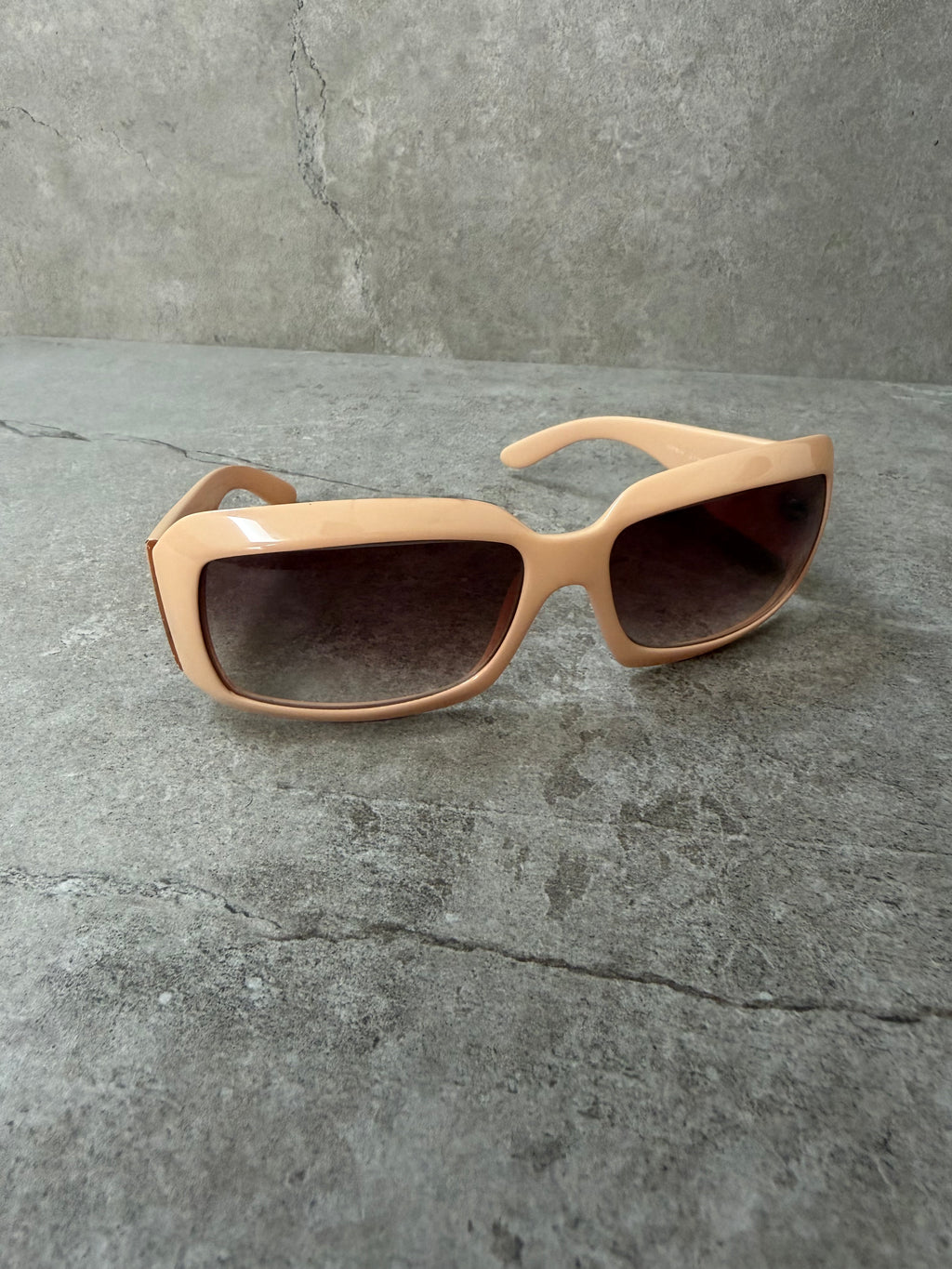 Chanel Mother of Pearl Logo Peach Sunglasses 5076-H