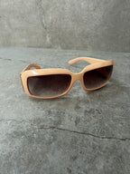 Chanel Mother of Pearl Logo Peach Sunglasses 5076-H