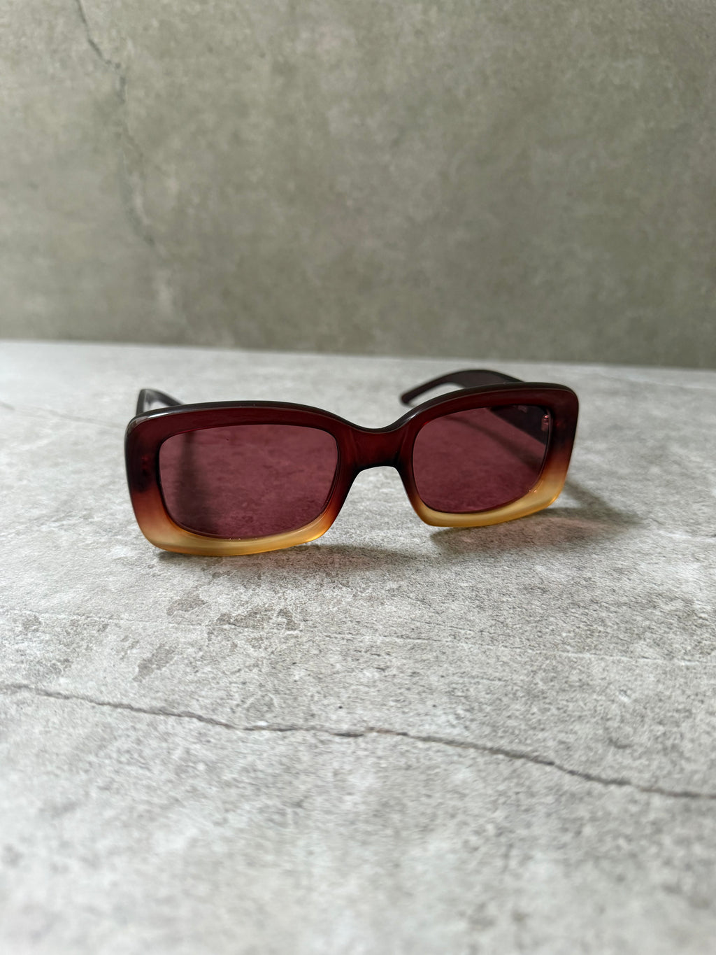 Gucci Cherry Burgundy Honey Ombre Vintage 1998 Tom Ford Sunglasses GG2407/S