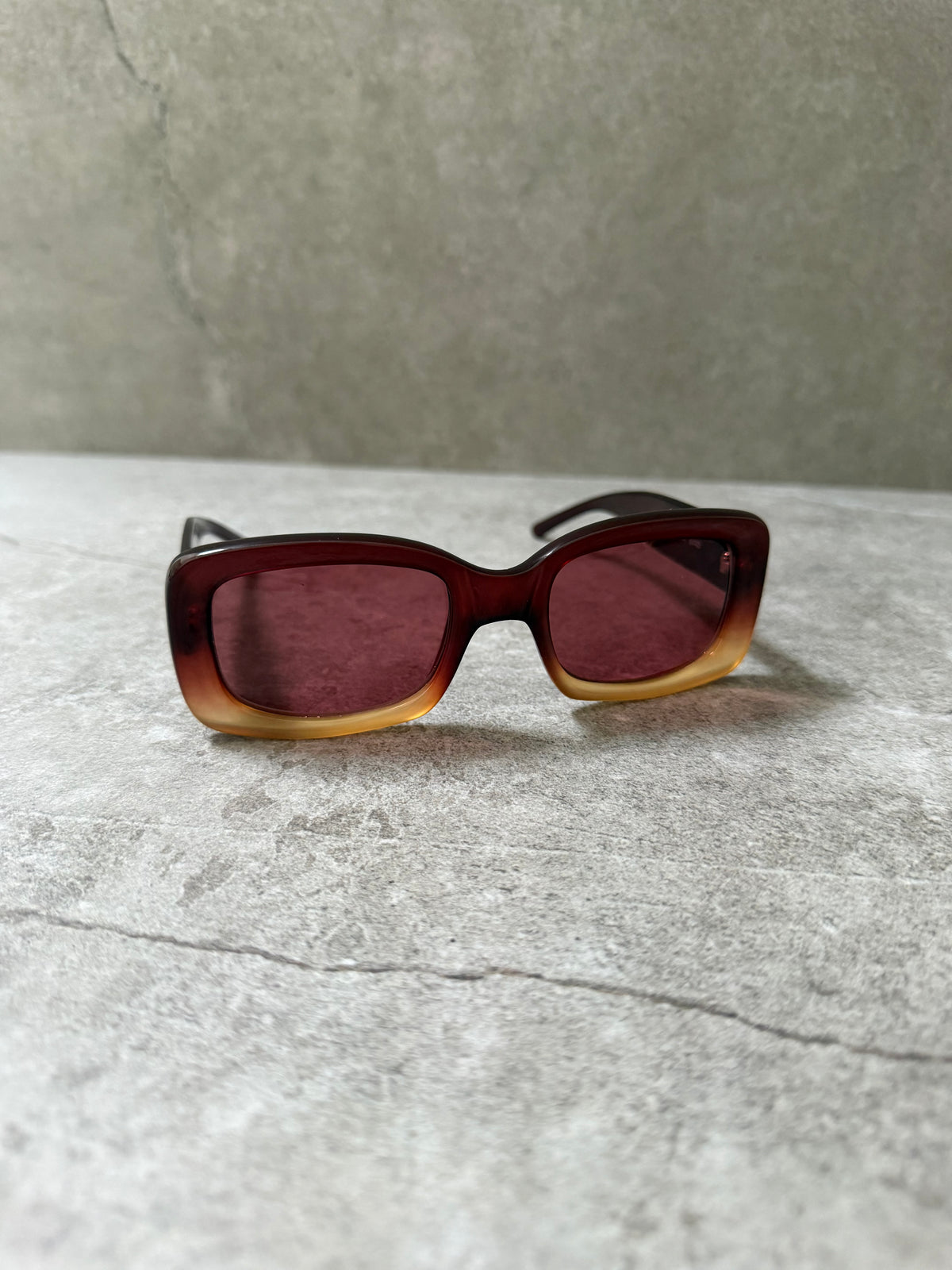 Gucci Cherry Burgundy Honey Ombre Vintage 1998 Tom Ford Sunglasses GG2407/S