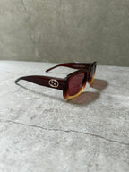 Gucci Cherry Burgundy Honey Ombre Vintage 1998 Tom Ford Sunglasses GG2407/S