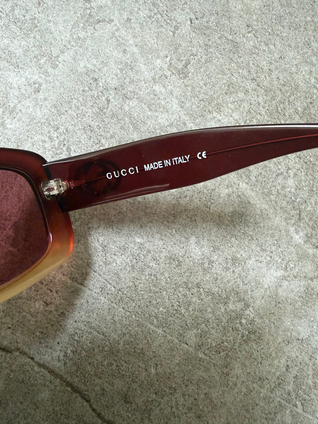 Gucci Cherry Burgundy Honey Ombre Vintage 1998 Tom Ford Sunglasses GG2407/S