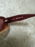 Gucci Cherry Burgundy Honey Ombre Vintage 1998 Tom Ford Sunglasses GG2407/S