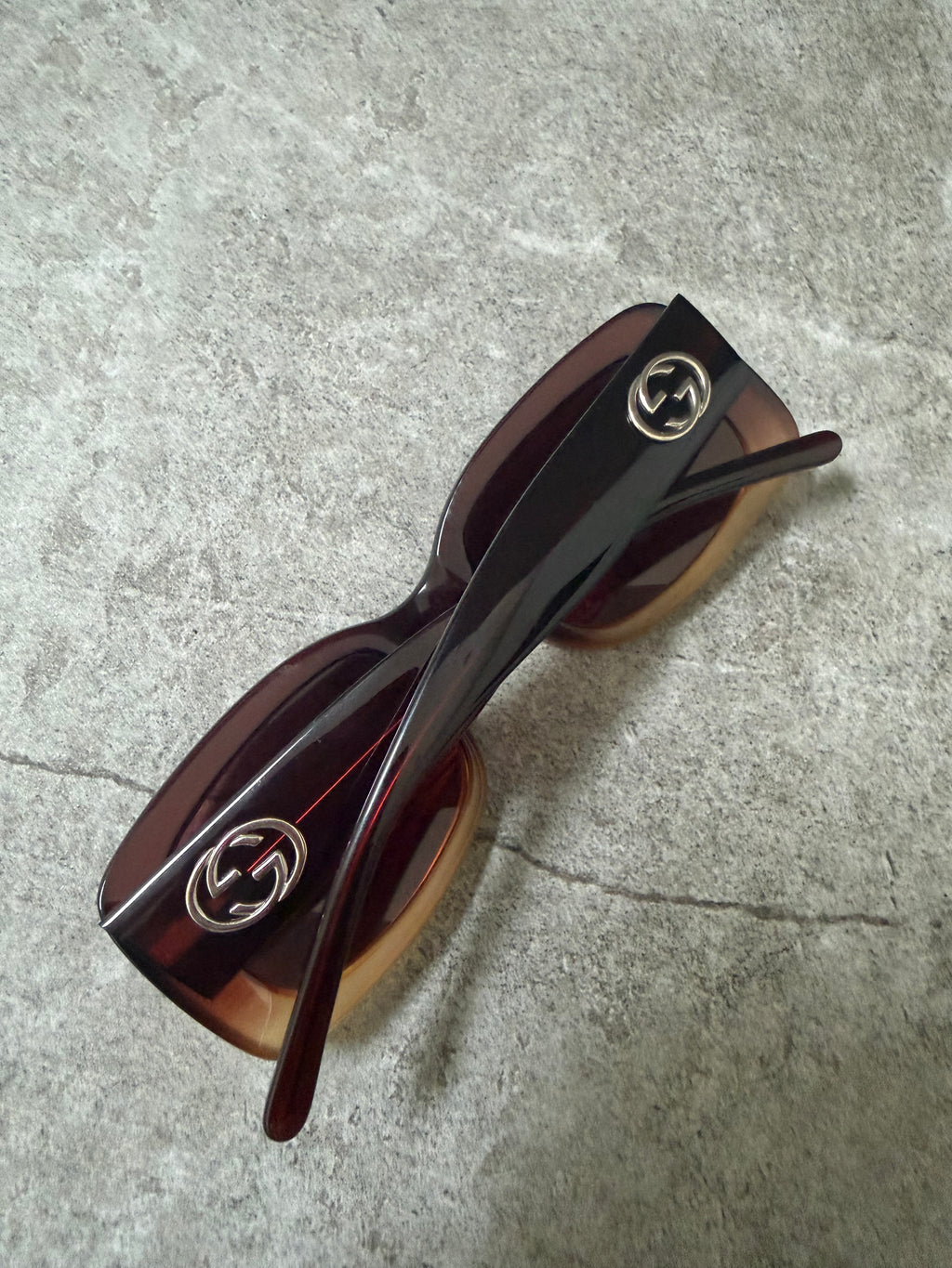 Gucci Cherry Burgundy Honey Ombre Vintage 1998 Tom Ford Sunglasses GG2407/S