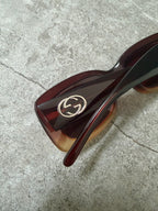 Gucci Cherry Burgundy Honey Ombre Vintage 1998 Tom Ford Sunglasses GG2407/S