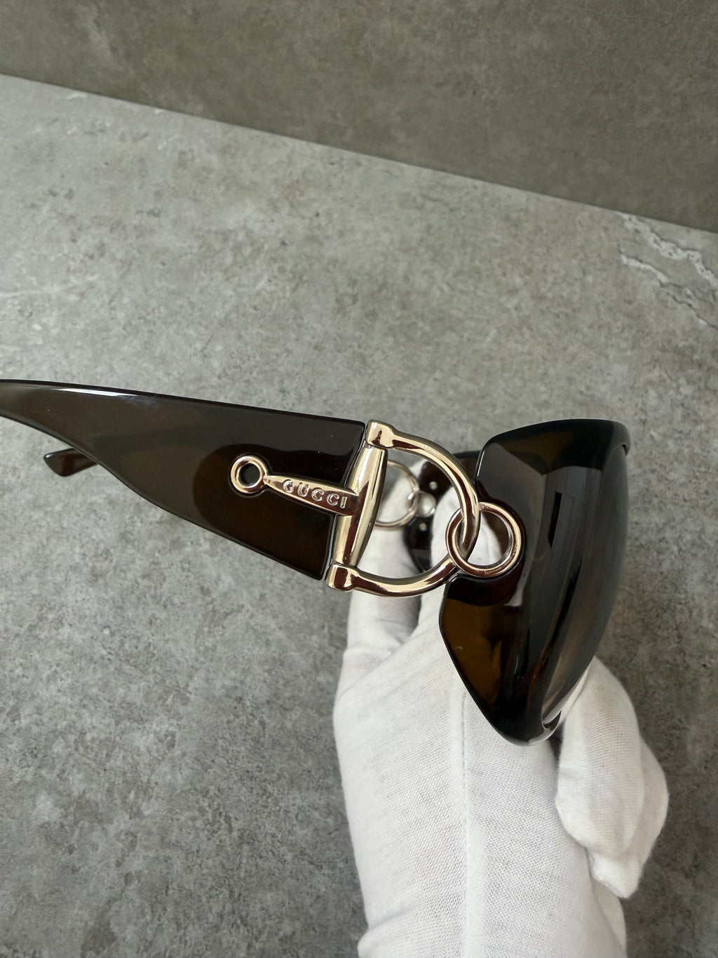 Gucci Horsebit Y2K Brown Olive Sunglasses GG 2951