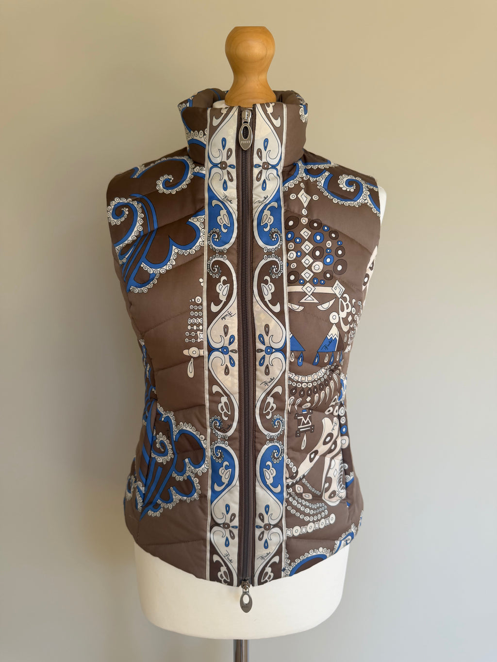 Emilio Pucci 2005 Quilted Down Ski Vest Gilet - S