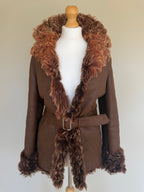 Emanuela Italian Vintage Penny Lane Shearling Coat - S