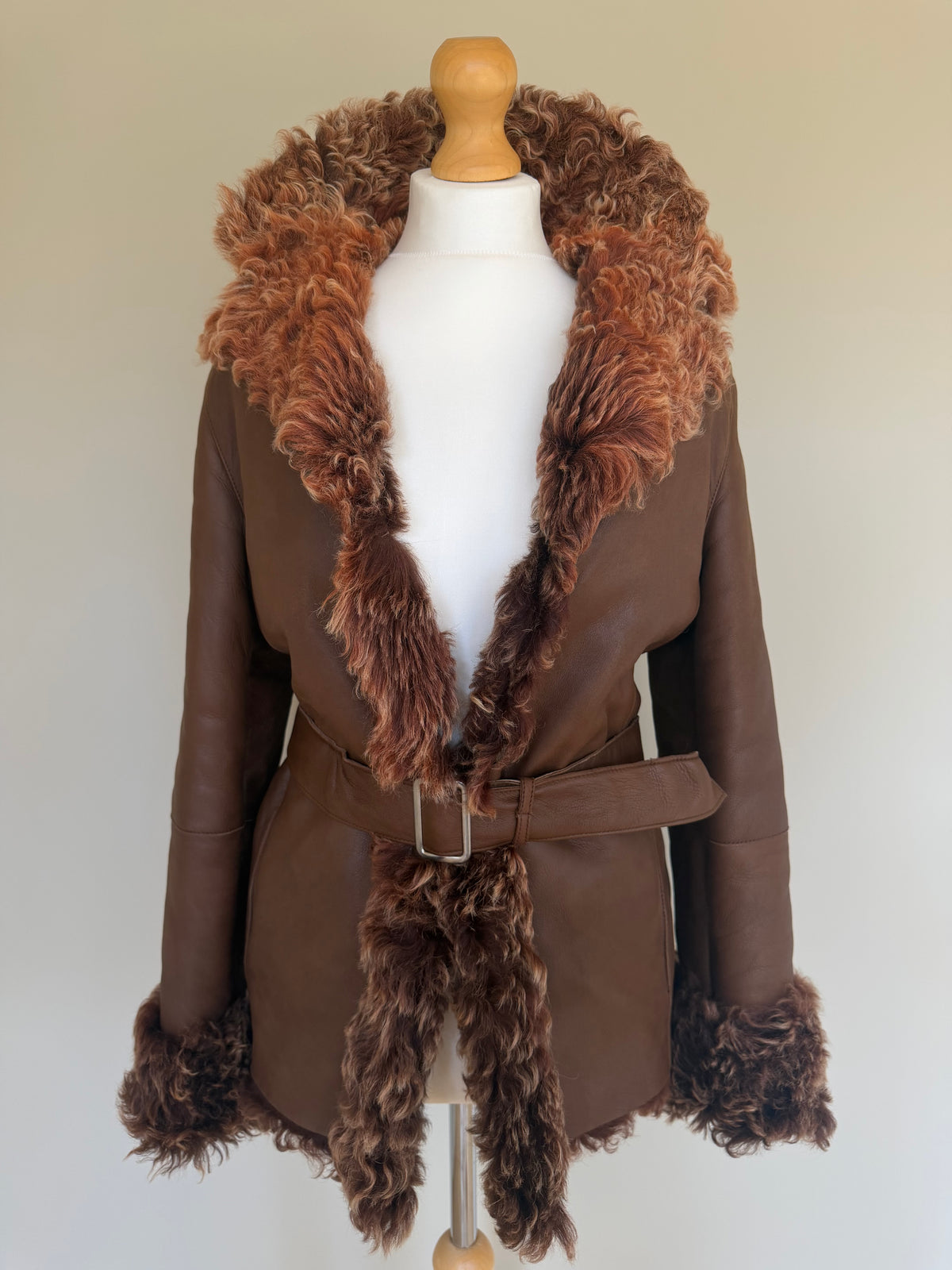 Emanuela Italian Vintage Penny Lane Shearling Coat - S