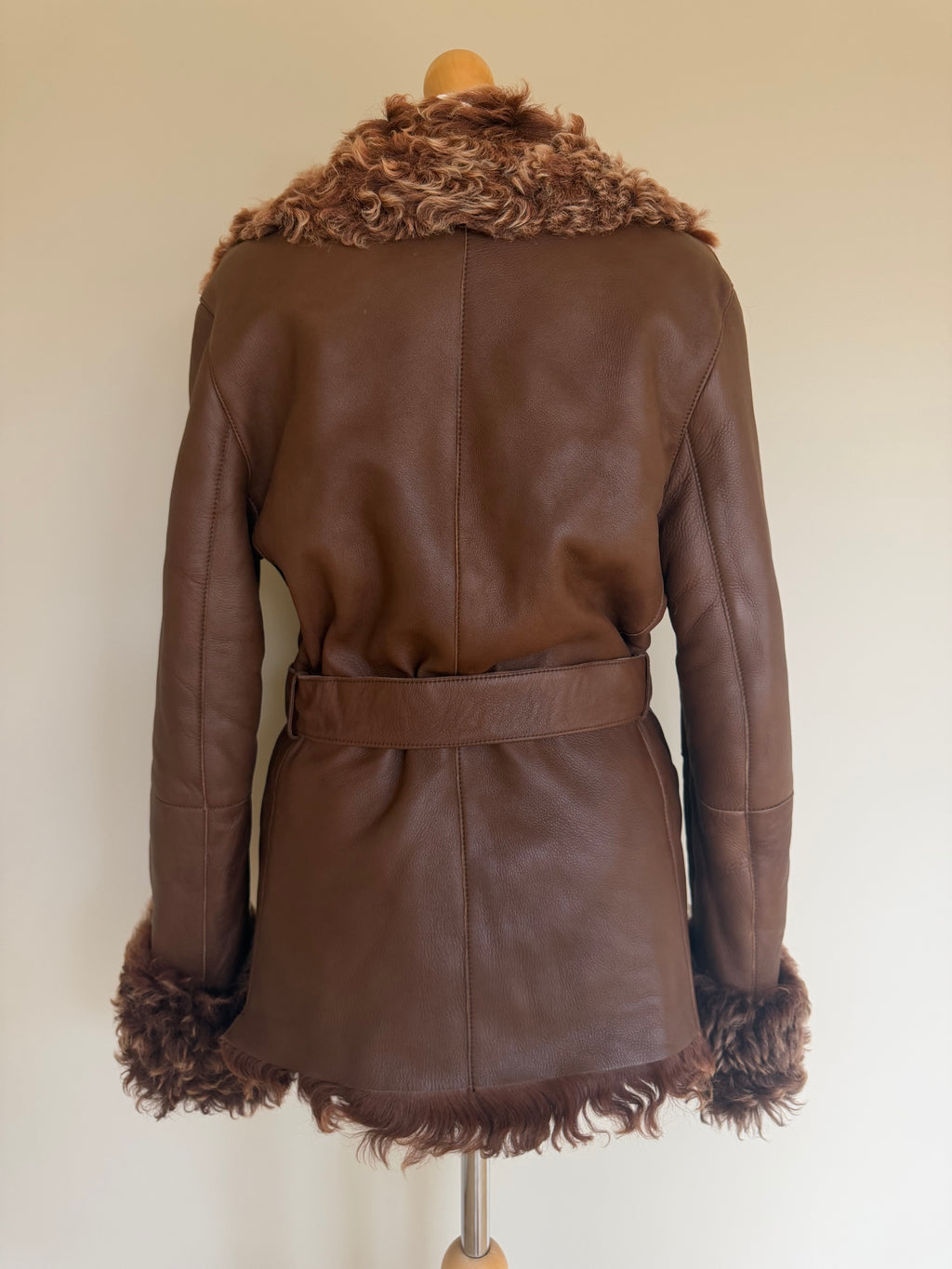 Emanuela Italian Vintage Penny Lane Shearling Coat - S