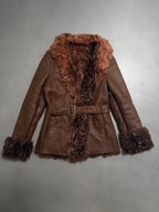 Emanuela Italian Vintage Penny Lane Shearling Coat - S