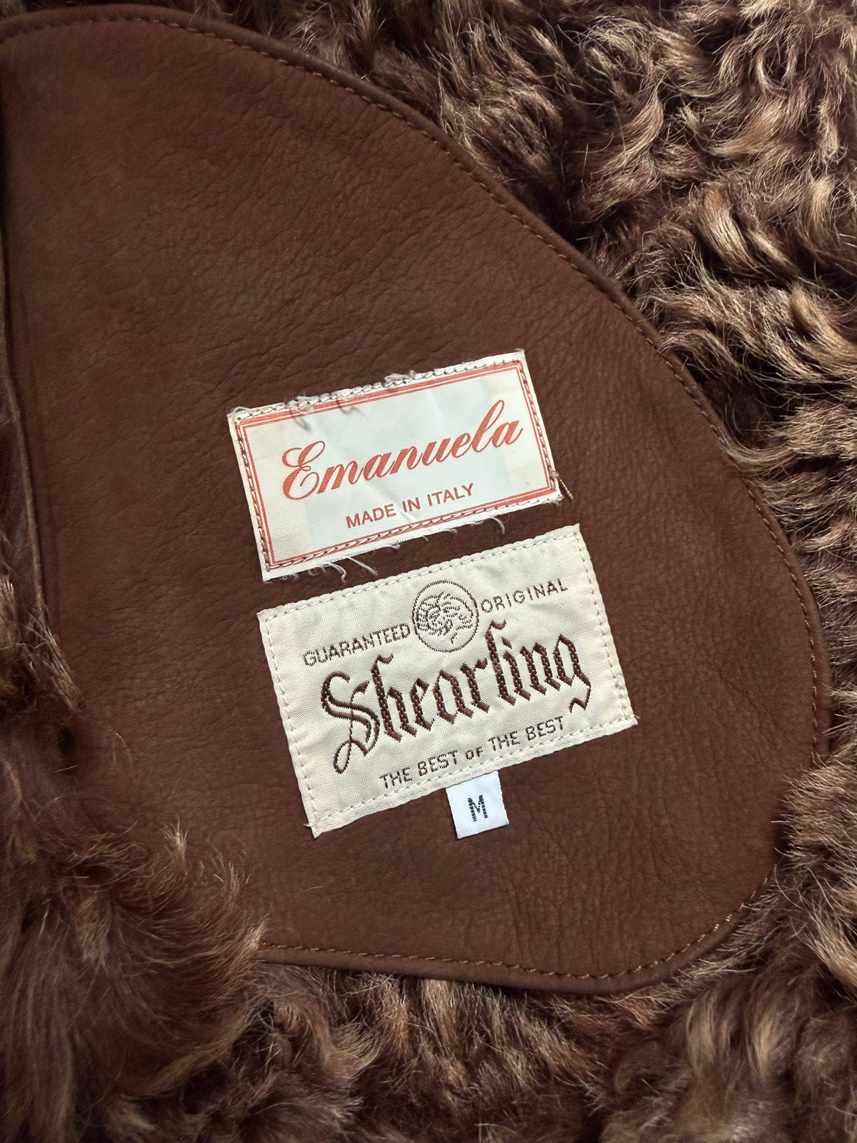 Emanuela Italian Vintage Penny Lane Shearling Coat - S