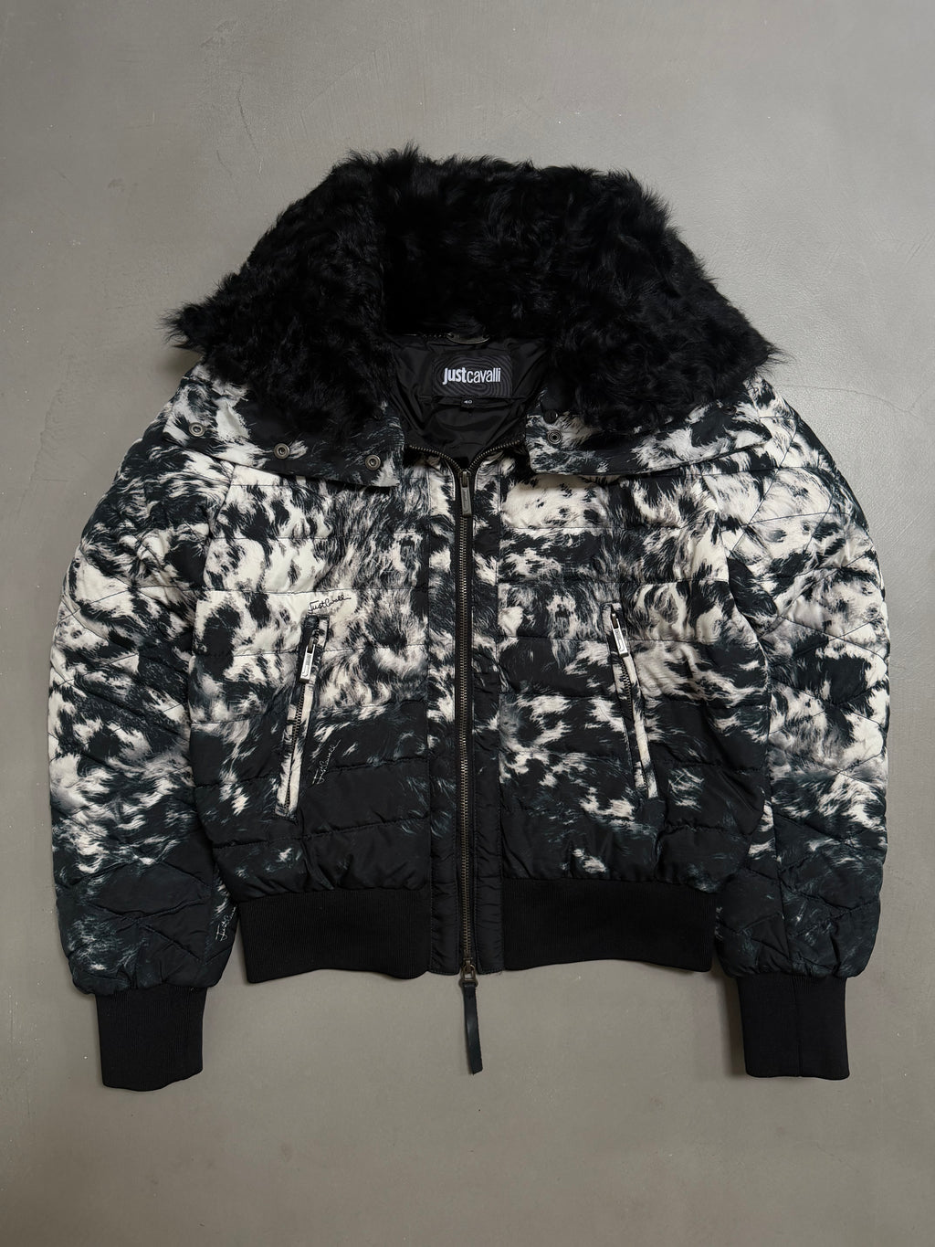 Just Cavalli A/W 2012 Cropped Puffer Jacket - M