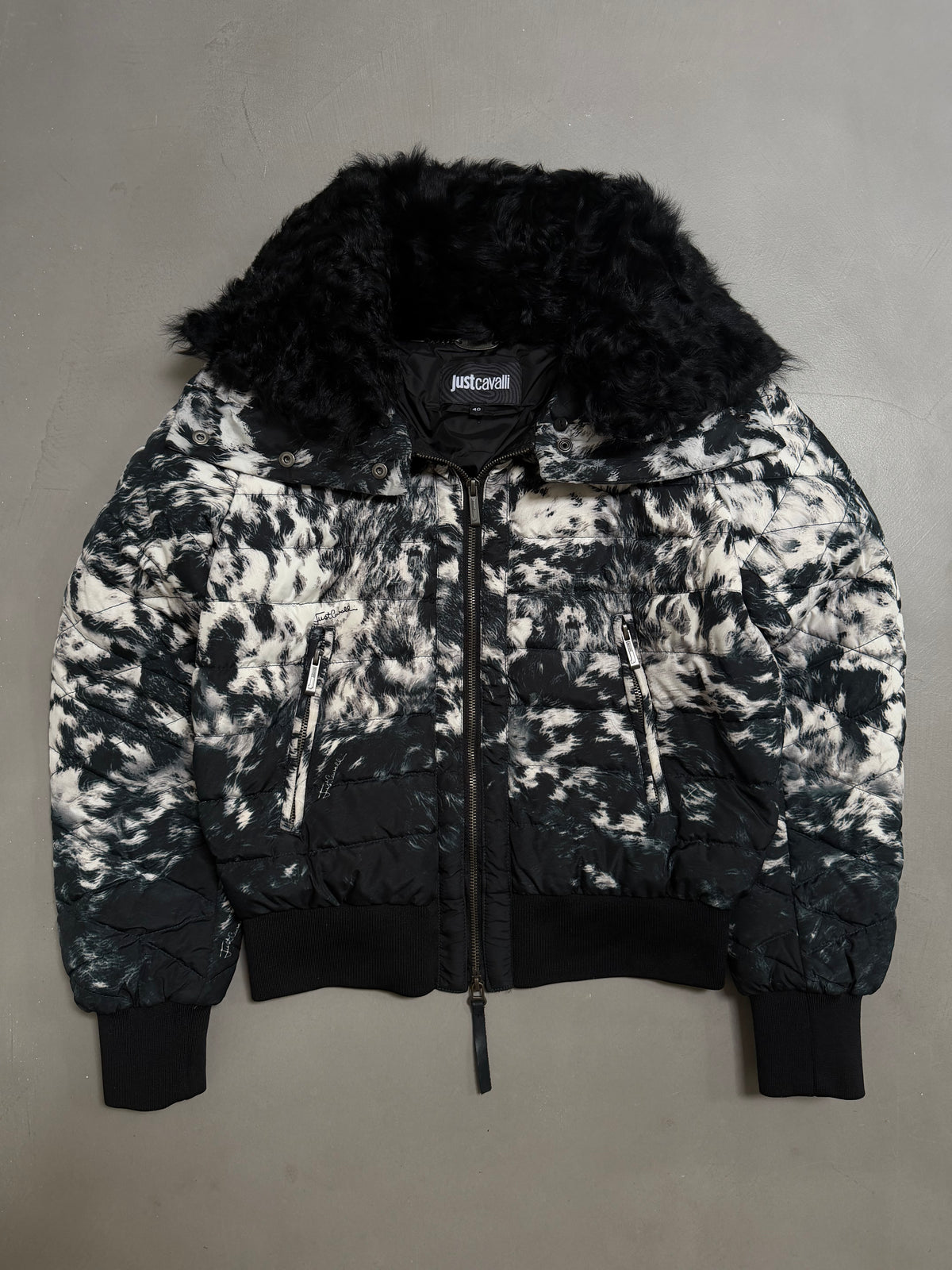 Just Cavalli A/W 2012 Cropped Puffer Jacket - M