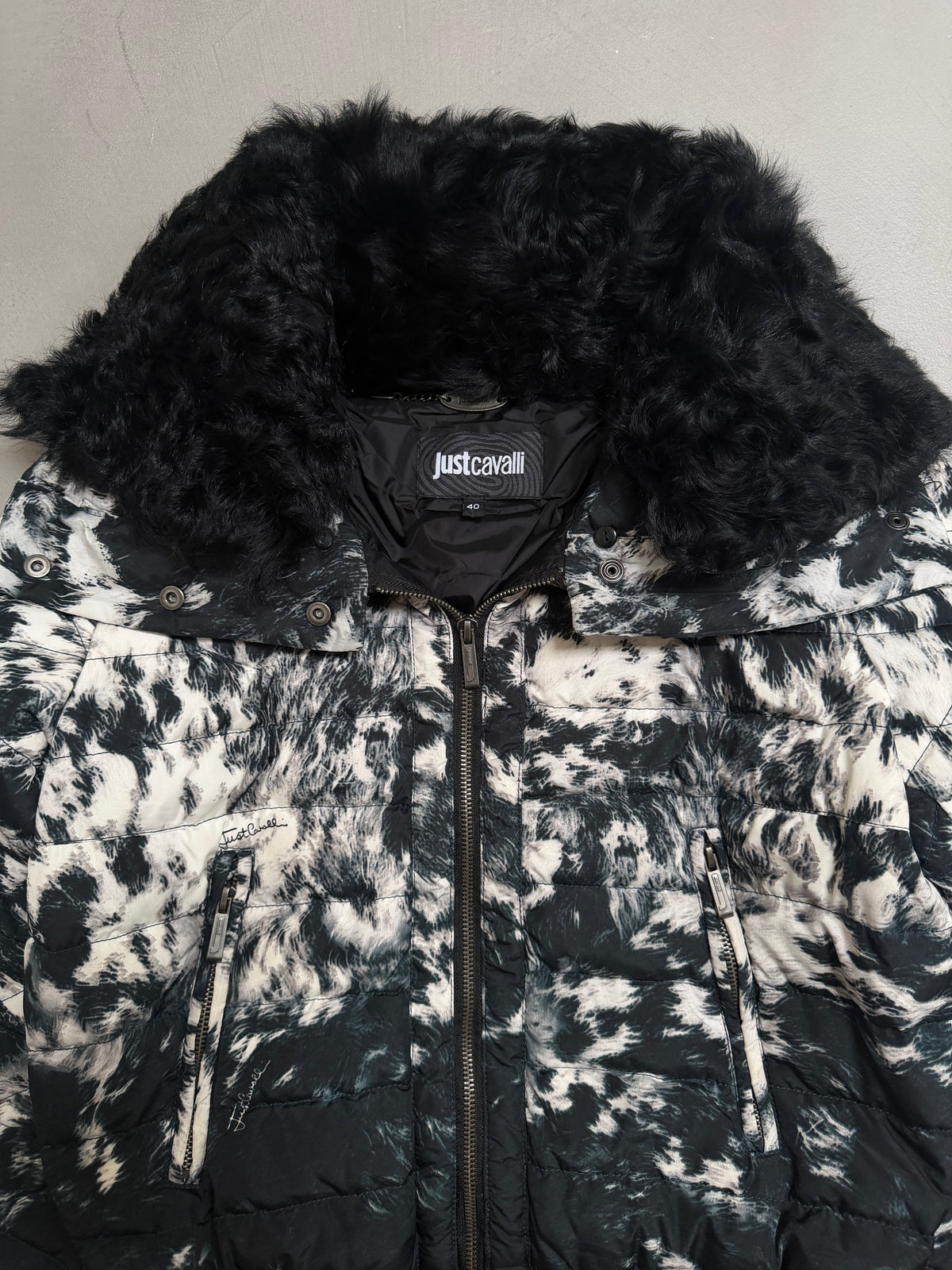 Just Cavalli A/W 2012 Cropped Puffer Jacket - M