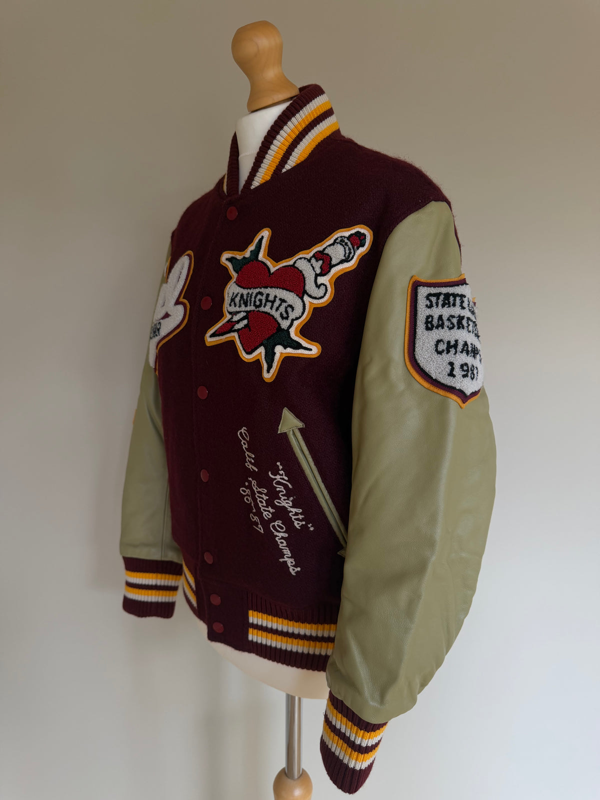 Whitesville Toyo Enterprise AW17 'Knights' Letterman Varsity Jacket - S