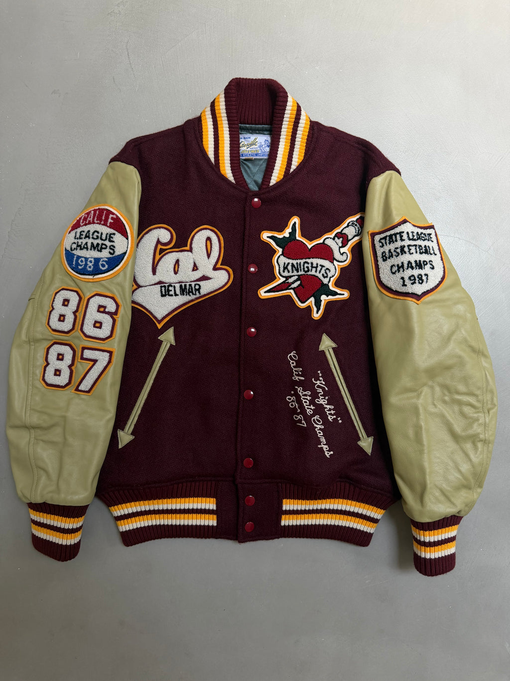 Whitesville Toyo Enterprise AW17 'Knights' Letterman Varsity Jacket - S