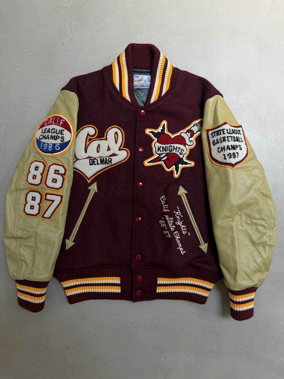 Whitesville Toyo Enterprise AW17 'Knights' Letterman Varsity Jacket - S