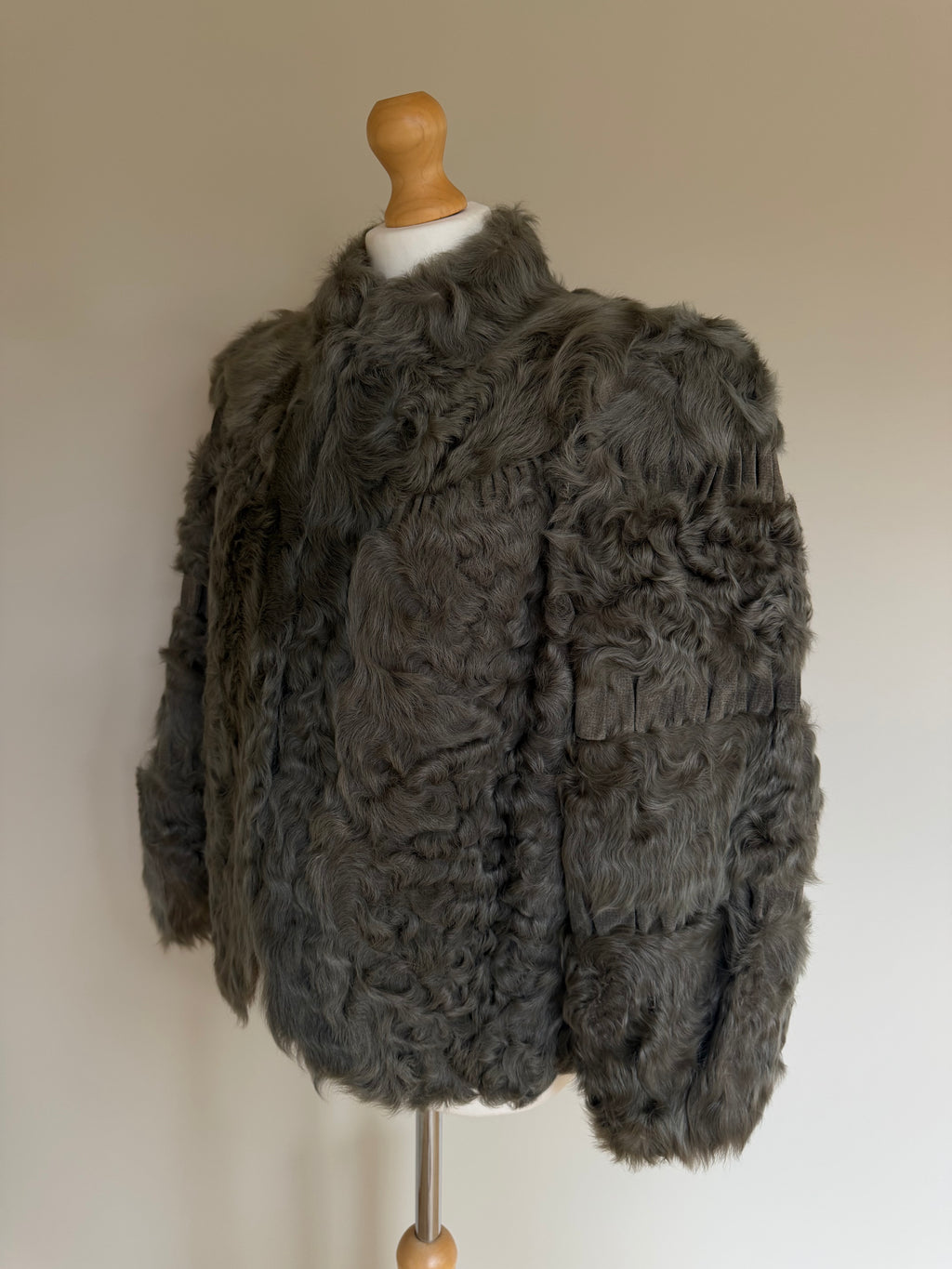 Rotiny Persian Lamb Curled Fur Jacket - S