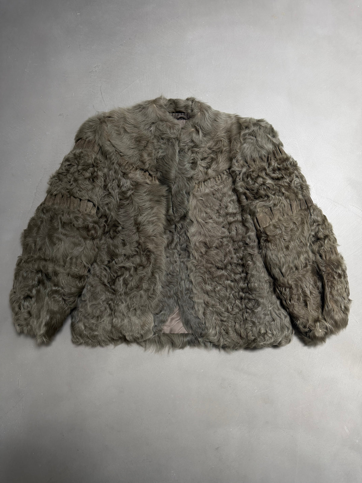Rotiny Persian Lamb Curled Fur Jacket - S