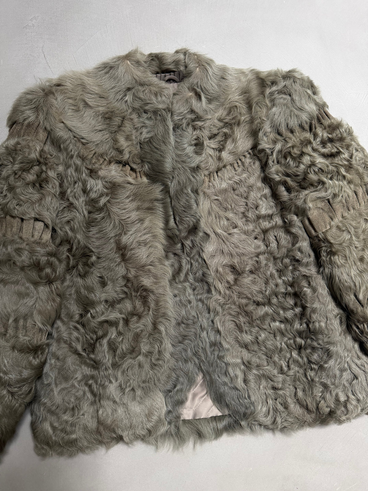 Rotiny Persian Lamb Curled Fur Jacket - S