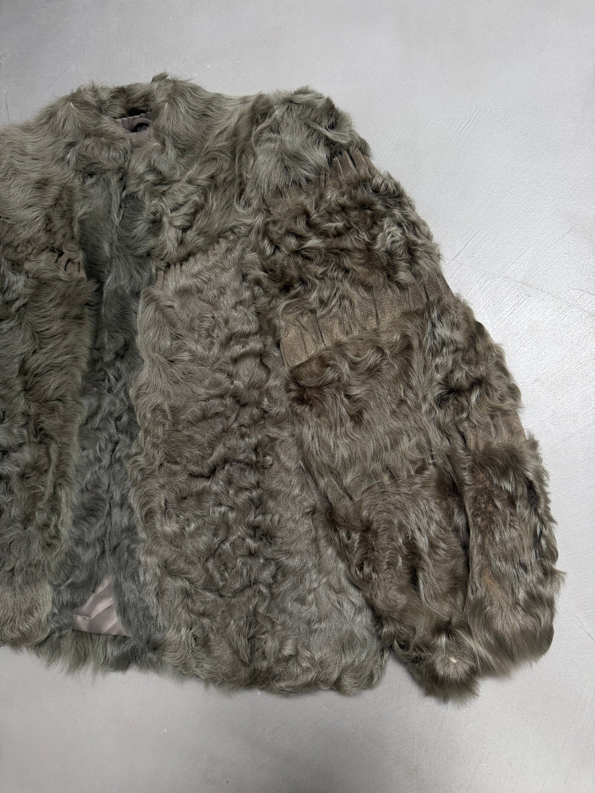 Rotiny Persian Lamb Curled Fur Jacket - S