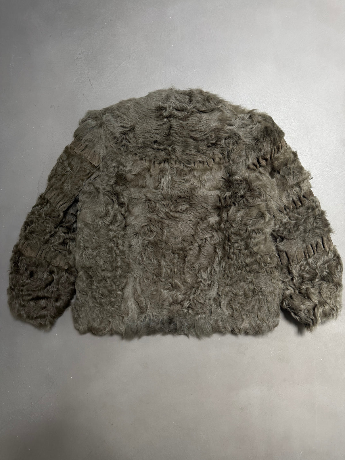 Rotiny Persian Lamb Curled Fur Jacket - S