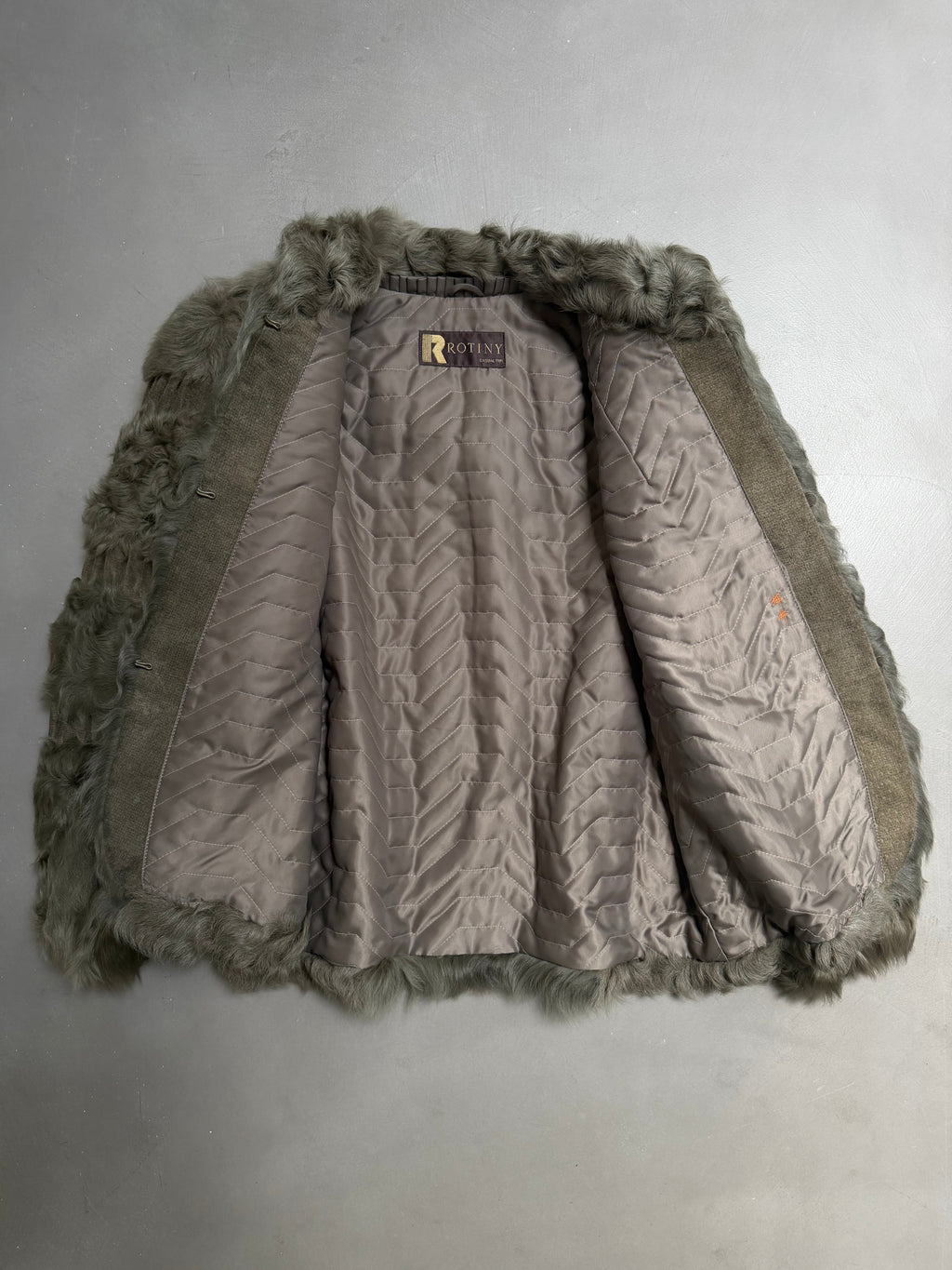 Rotiny Persian Lamb Curled Fur Jacket - S
