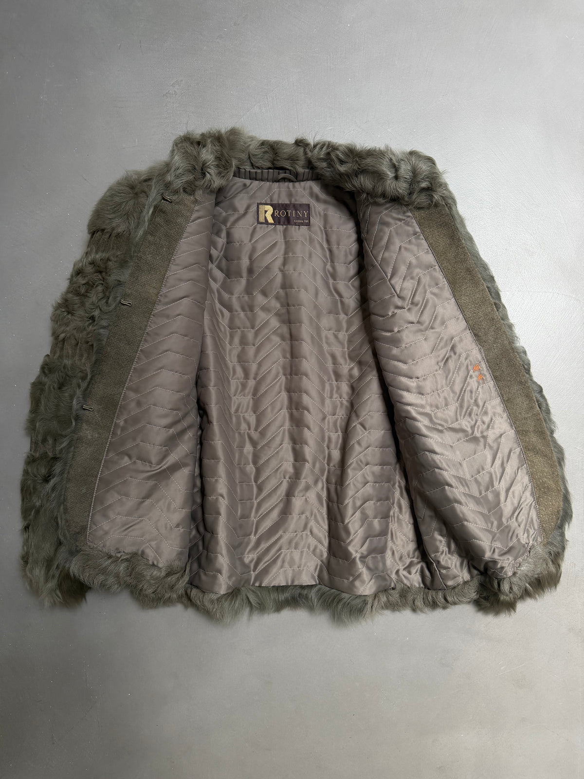 Rotiny Persian Lamb Curled Fur Jacket - S