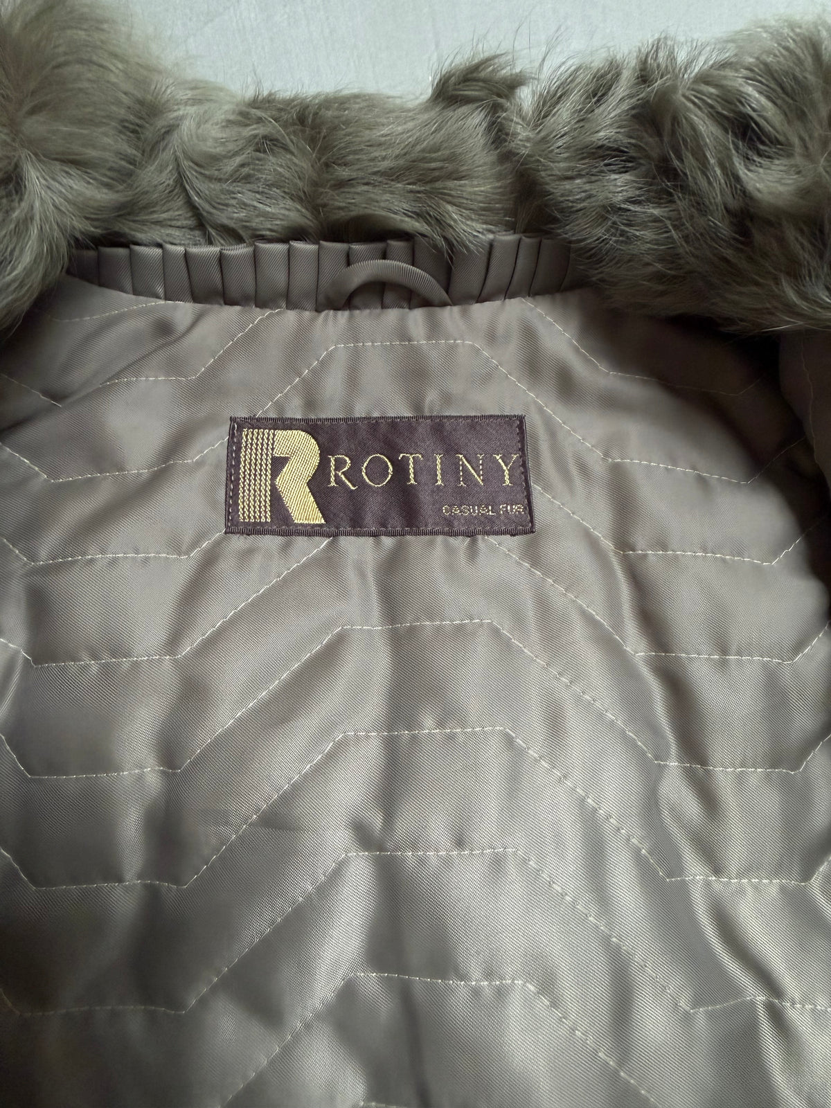 Rotiny Persian Lamb Curled Fur Jacket - S