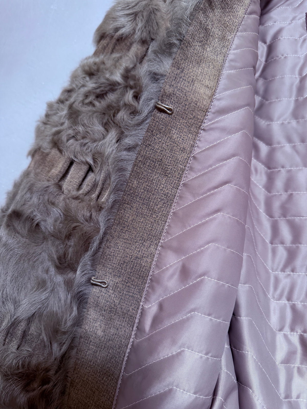 Rotiny Persian Lamb Curled Fur Jacket - S