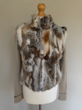 Y2K Rabbit Fur & Wool Knit Cardigan Jacket - S