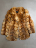 Emba 1980's Vintage Red Fox Fur Coat - S