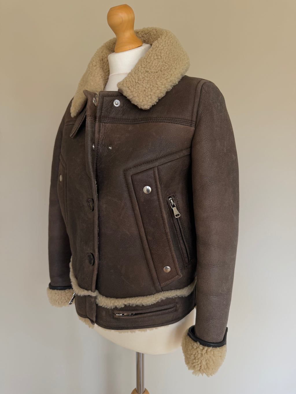 Dolce & Gabbana AW03 Flight Aviator B-3 Shearling Jacket - XS