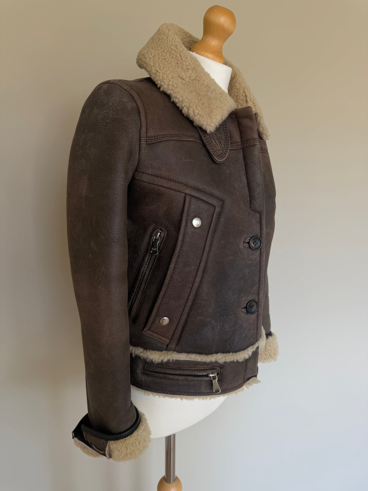 Dolce & Gabbana AW03 Flight Aviator B-3 Shearling Jacket - XS