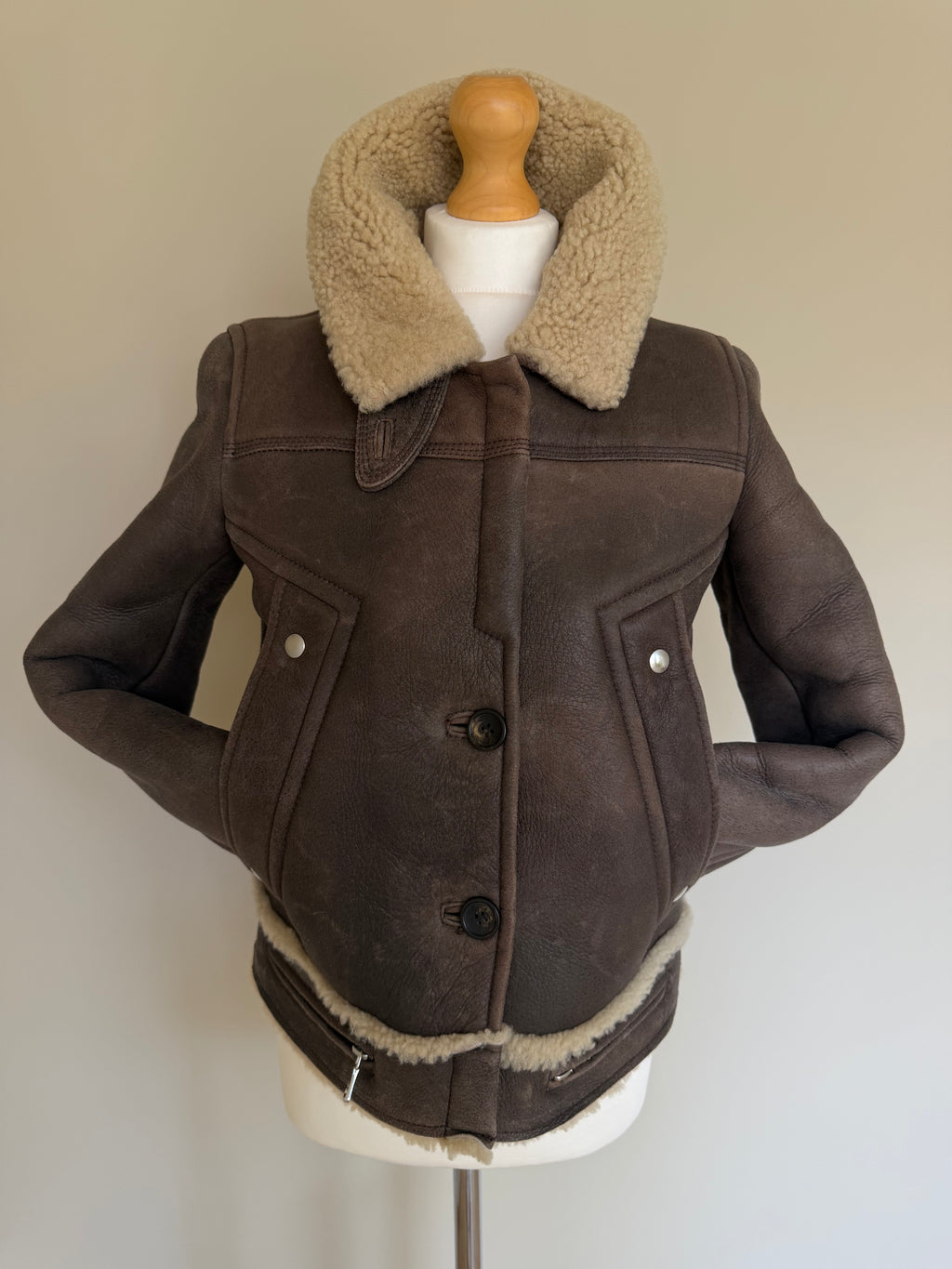 Dolce & Gabbana AW03 Flight Aviator B-3 Shearling Jacket - XS