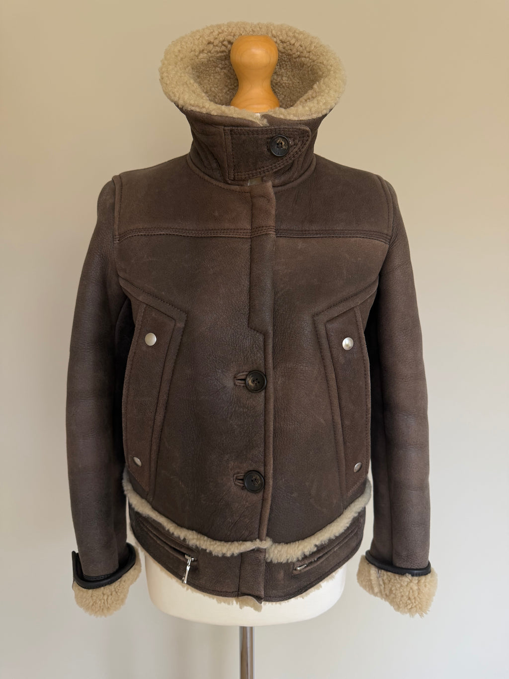 Dolce & Gabbana AW03 Flight Aviator B-3 Shearling Jacket - XS