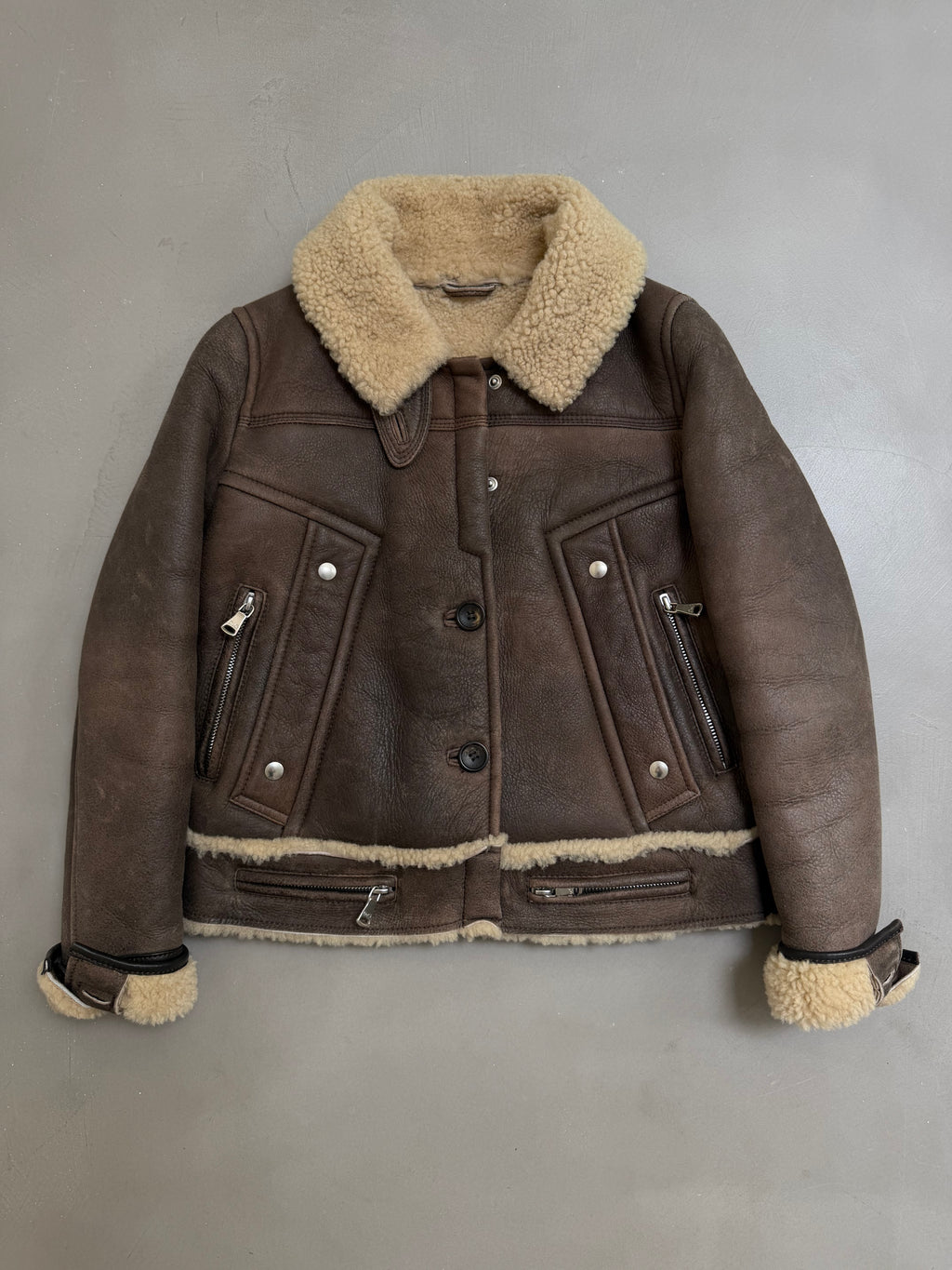 Dolce & Gabbana AW03 Flight Aviator B-3 Shearling Jacket - XS